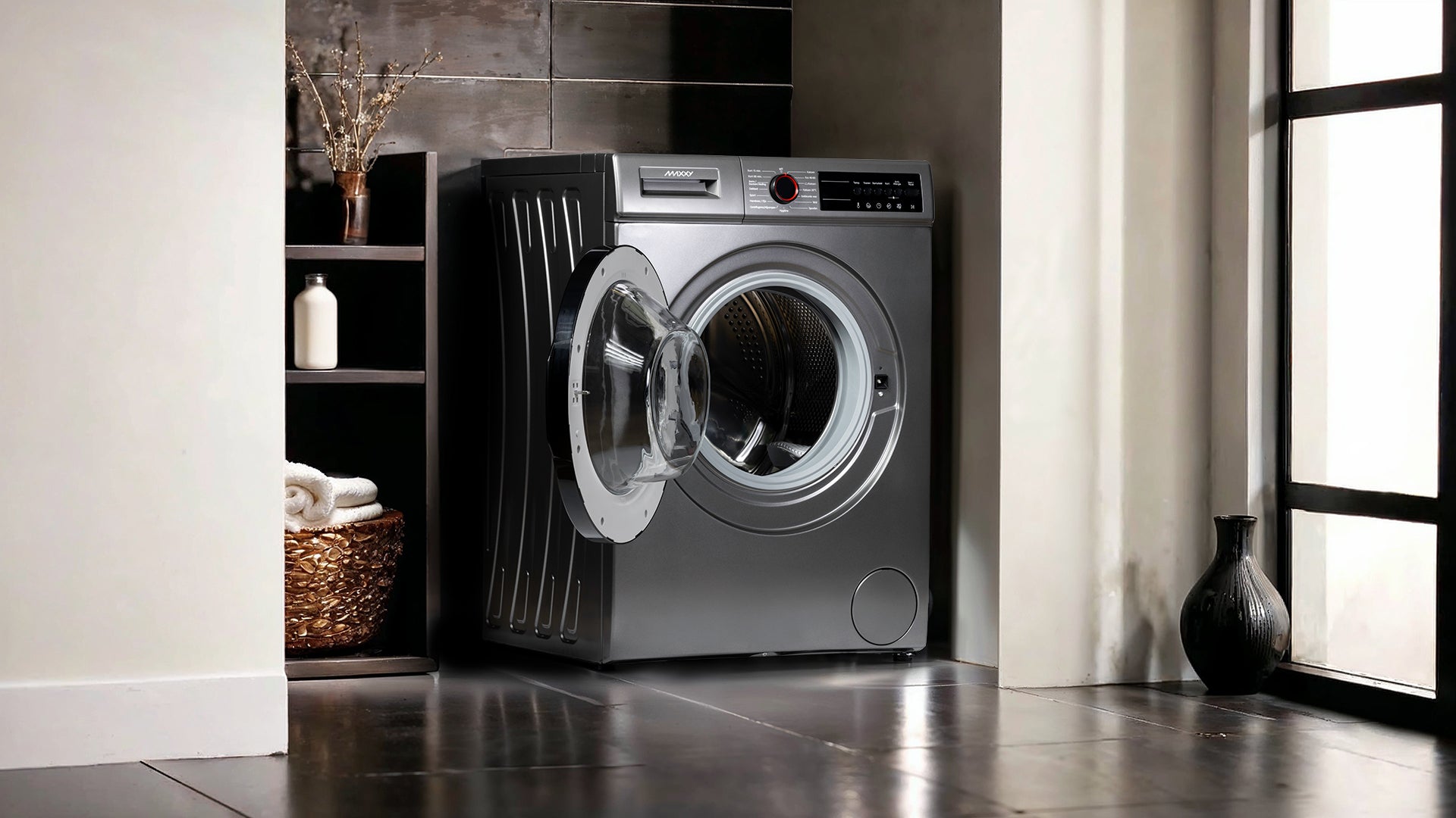 Wasmachine titanium grey sfeerfoto