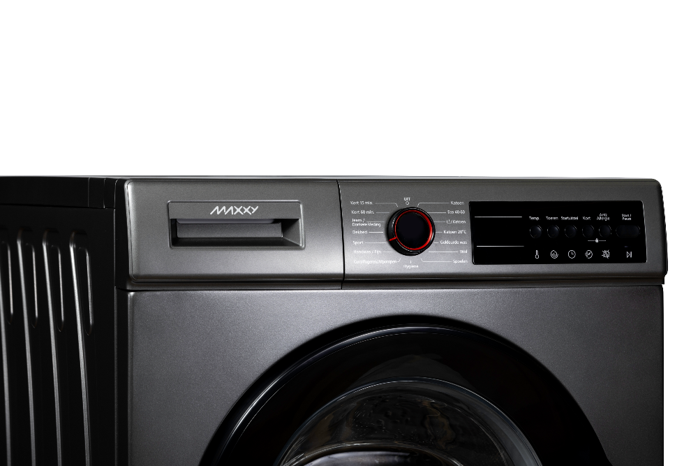 Wasmachine titanium grey controle paneel