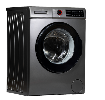 Wasmachine titanium grey zij aanzicht